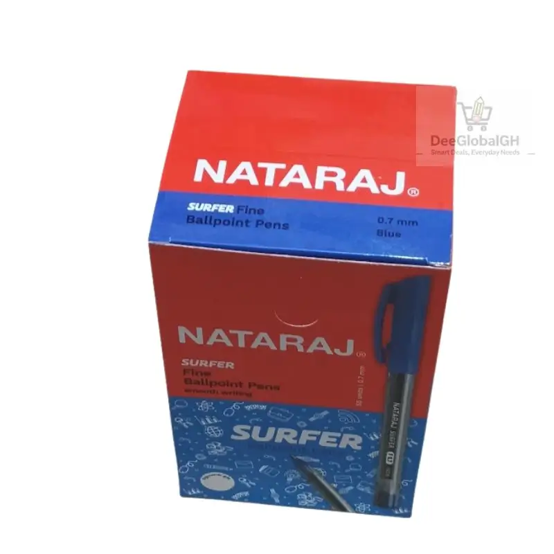 Nataraj Surfer Ballpoint Pens (50 Pieces Box – Blue Ink)