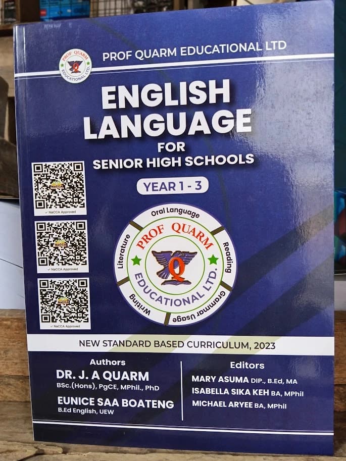Prof Quarm English Language for Senior High Schools Year 1 to 3 textbook