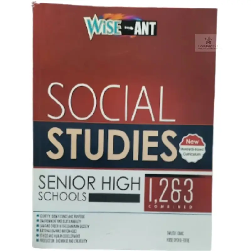 Wise Ant Social Studies textbook cover for SHS 1 to SHS 3 combined edition